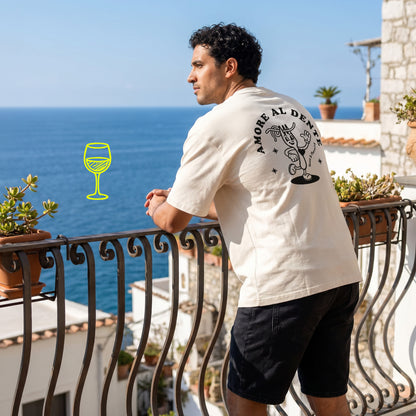 Unisex Oversized T-Shirt Amore al Dente Rückenprint & Stick