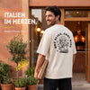Unisex Oversized T-Shirt Pizza Rider Rückenprint & Stick