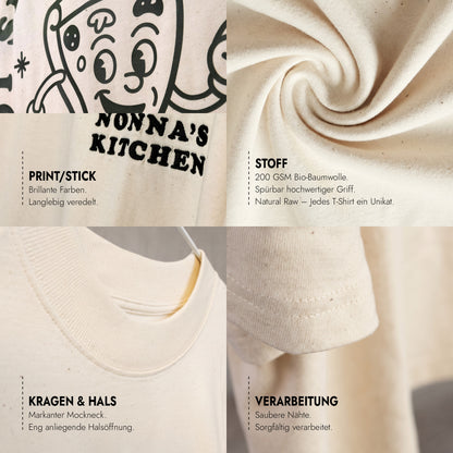 Unisex Oversized T-Shirt Pizza Rider Rückenprint & Stick