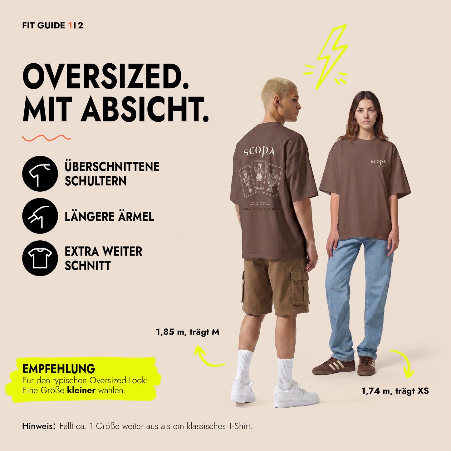 Unisex Oversized T-Shirt Scopa Club Rücken- & Frontprint