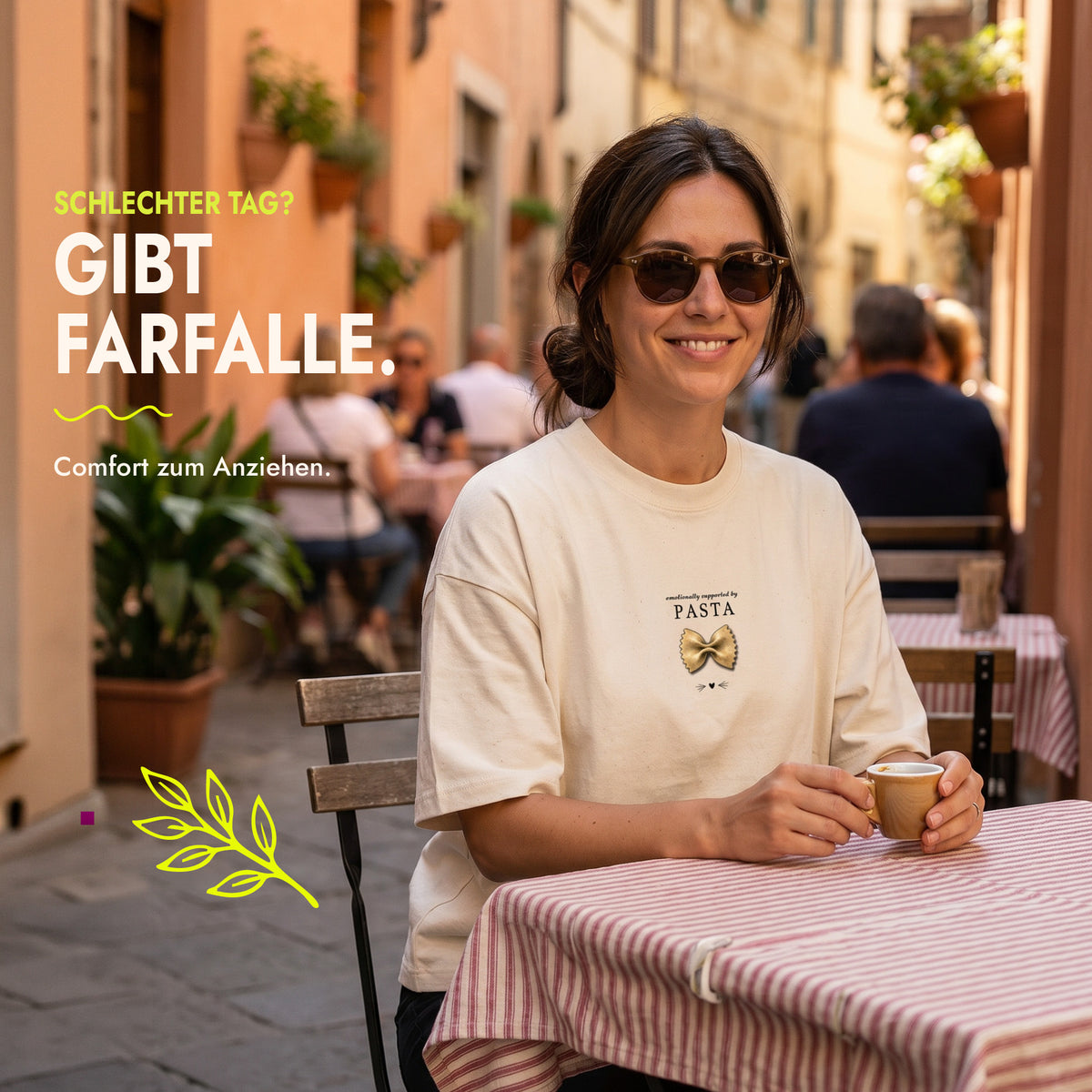 Unisex Boxy T-Shirt Pasta Therapy Frontprint