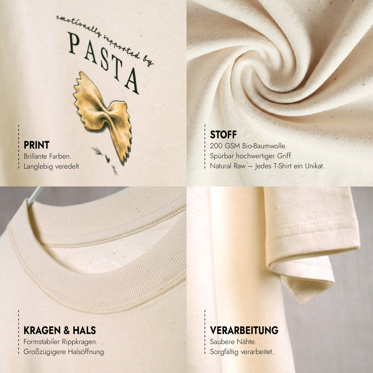 Unisex Boxy T-Shirt Pasta Therapy Frontprint