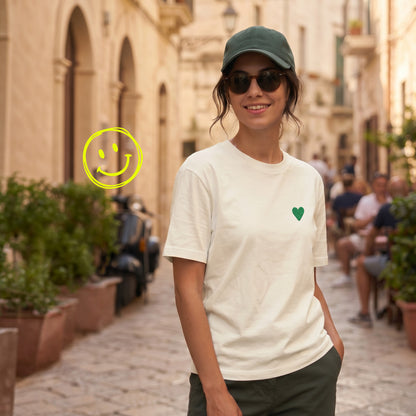Unisex T-Shirt Green Heart Stick