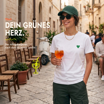 Unisex T-Shirt Green Heart Stick