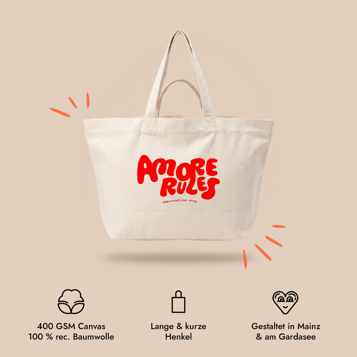 Shopping Bag Amore Rules Print