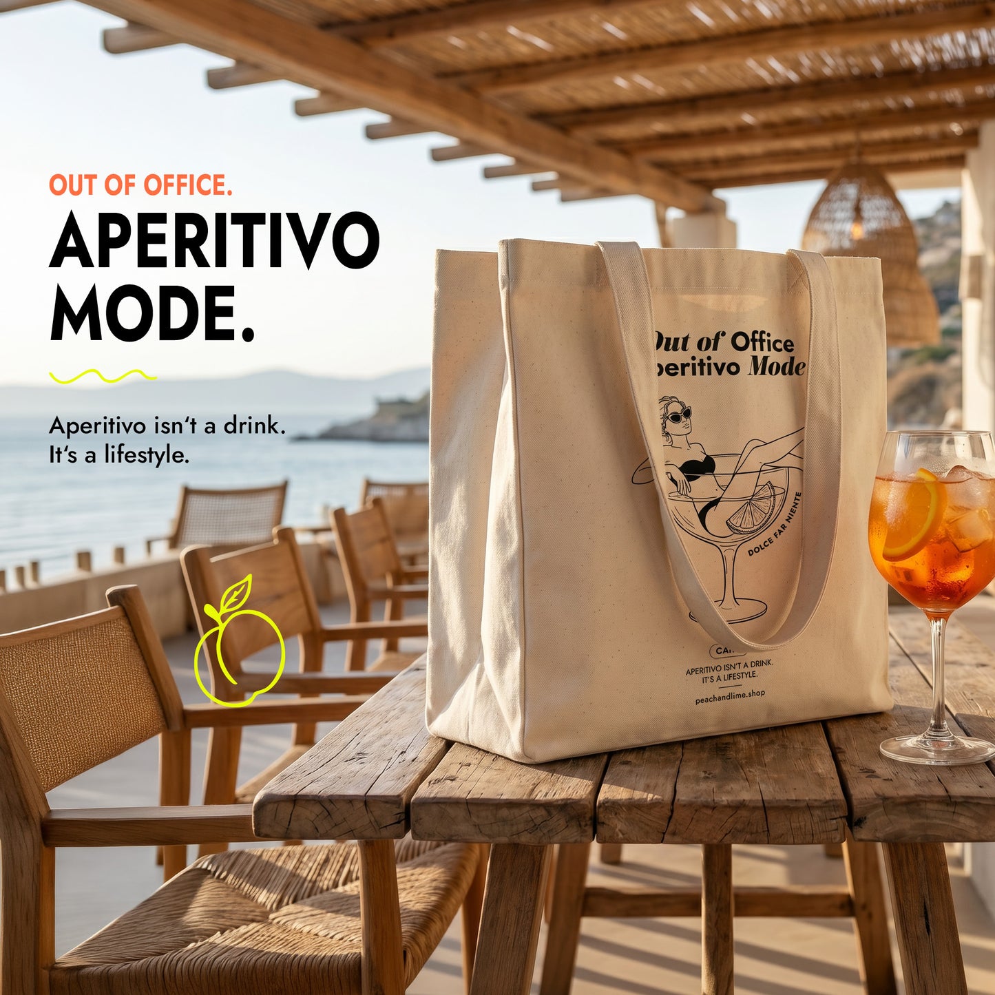 Tote Bag Out of Office Print