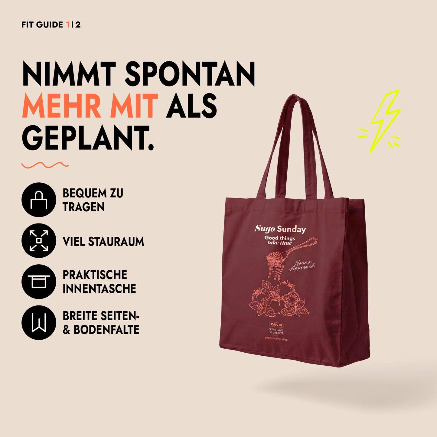 Tote Bag Sugo Sunday Print