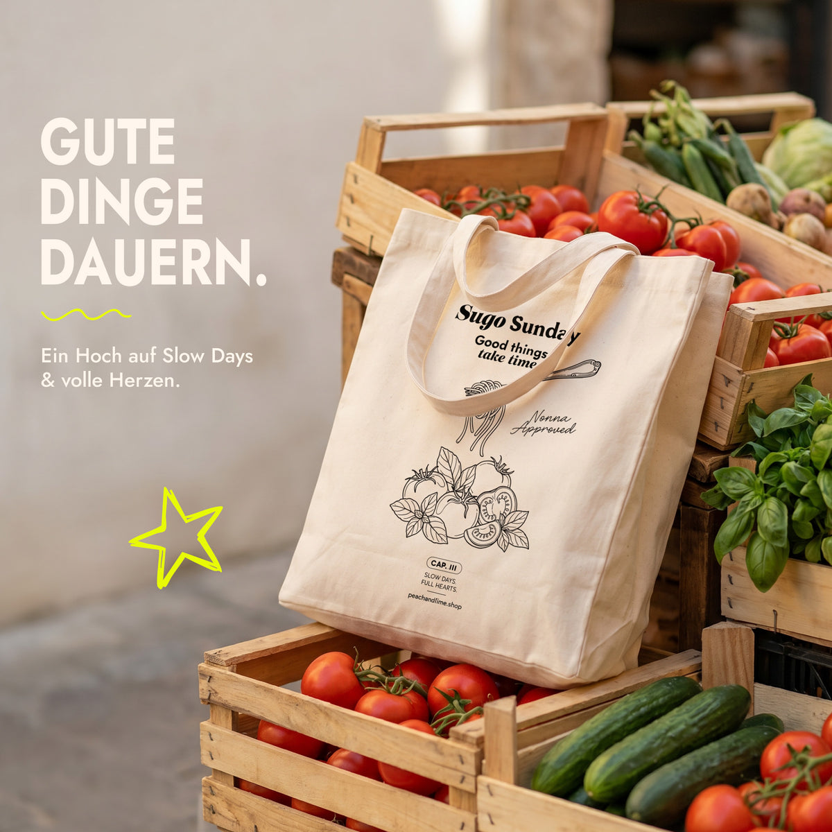 Tote Bag Sugo Sunday Print