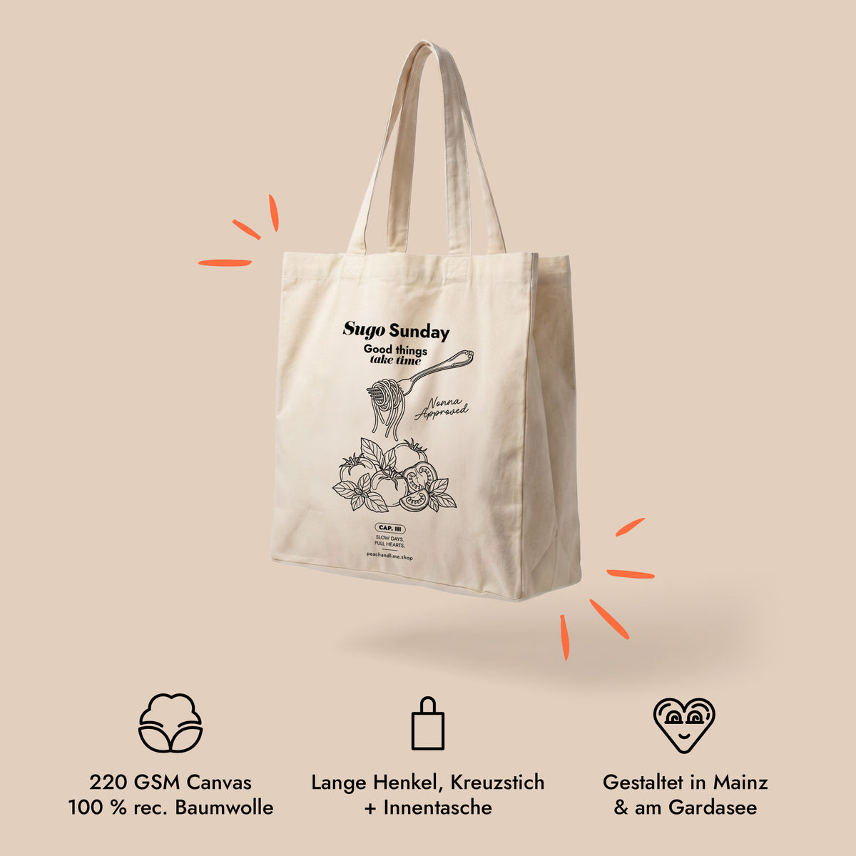Tote Bag Sugo Sunday Print