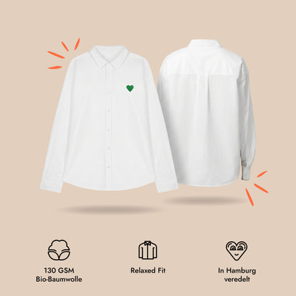 Damen Hemd Green Heart Stick