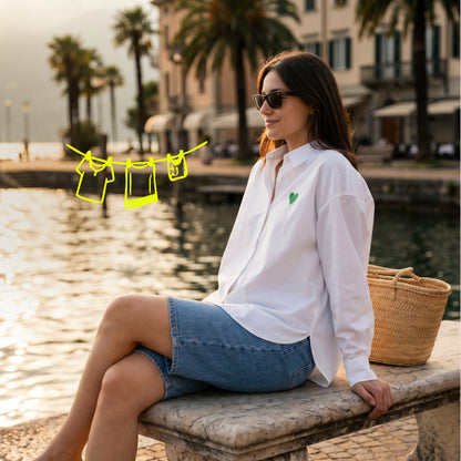 Damen Hemd Green Heart Stick