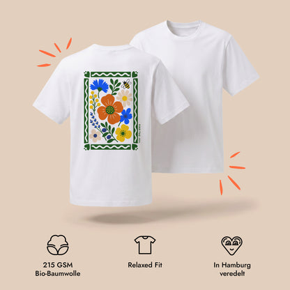 Unisex Relaxed T-Shirt Flower Rückenprint