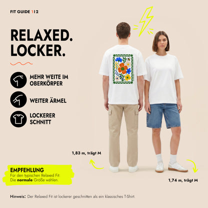 Unisex Relaxed T-Shirt Flower Rückenprint