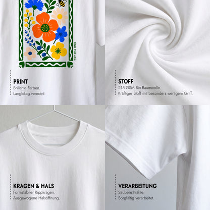 Unisex Relaxed T-Shirt Flower Rückenprint