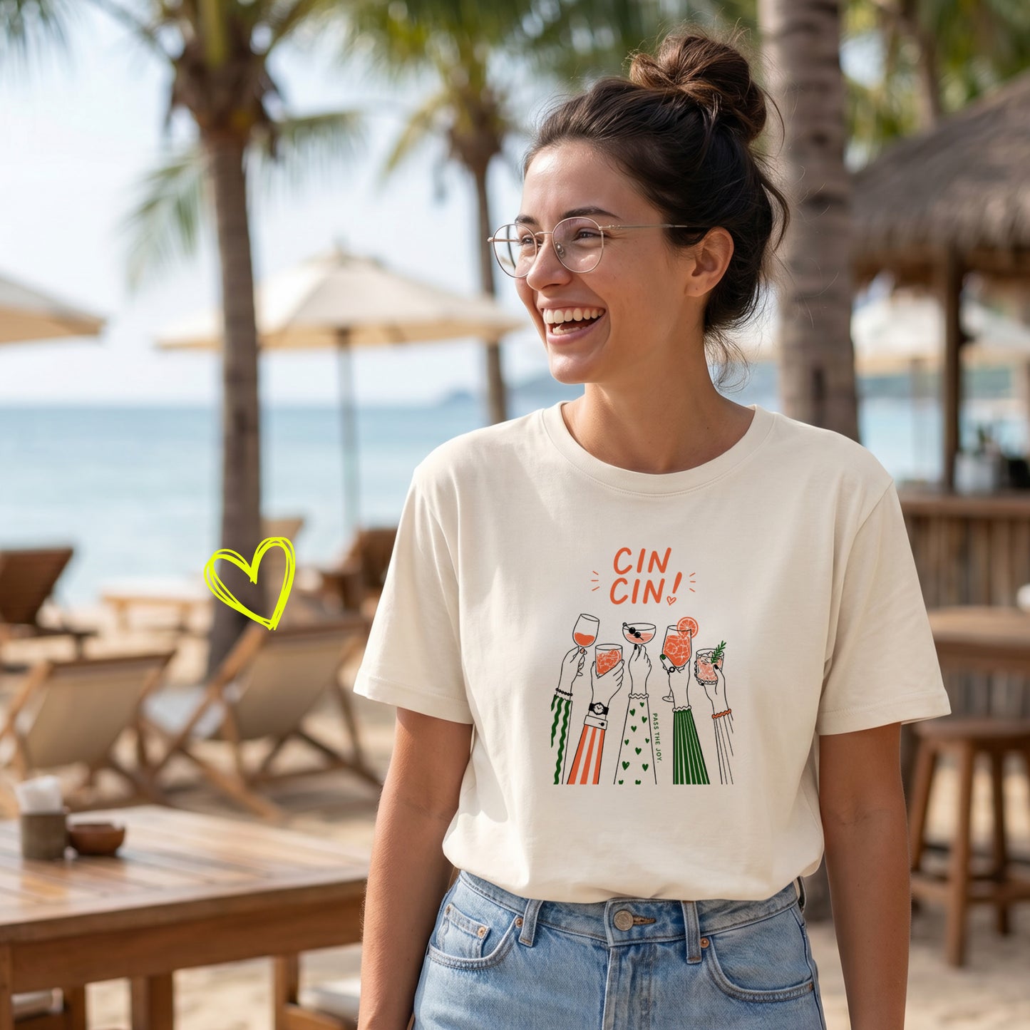 Unisex Relaxed T-Shirt Cin Cin Frontprint