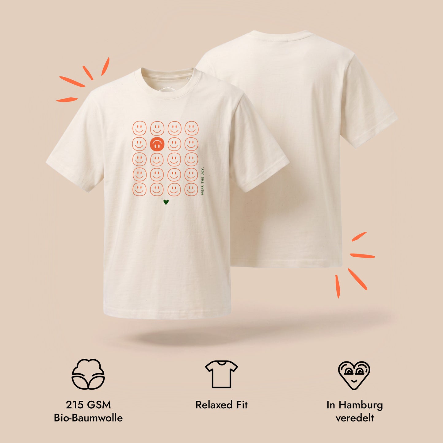 Unisex Relaxed T-Shirt Sunny Side Frontprint