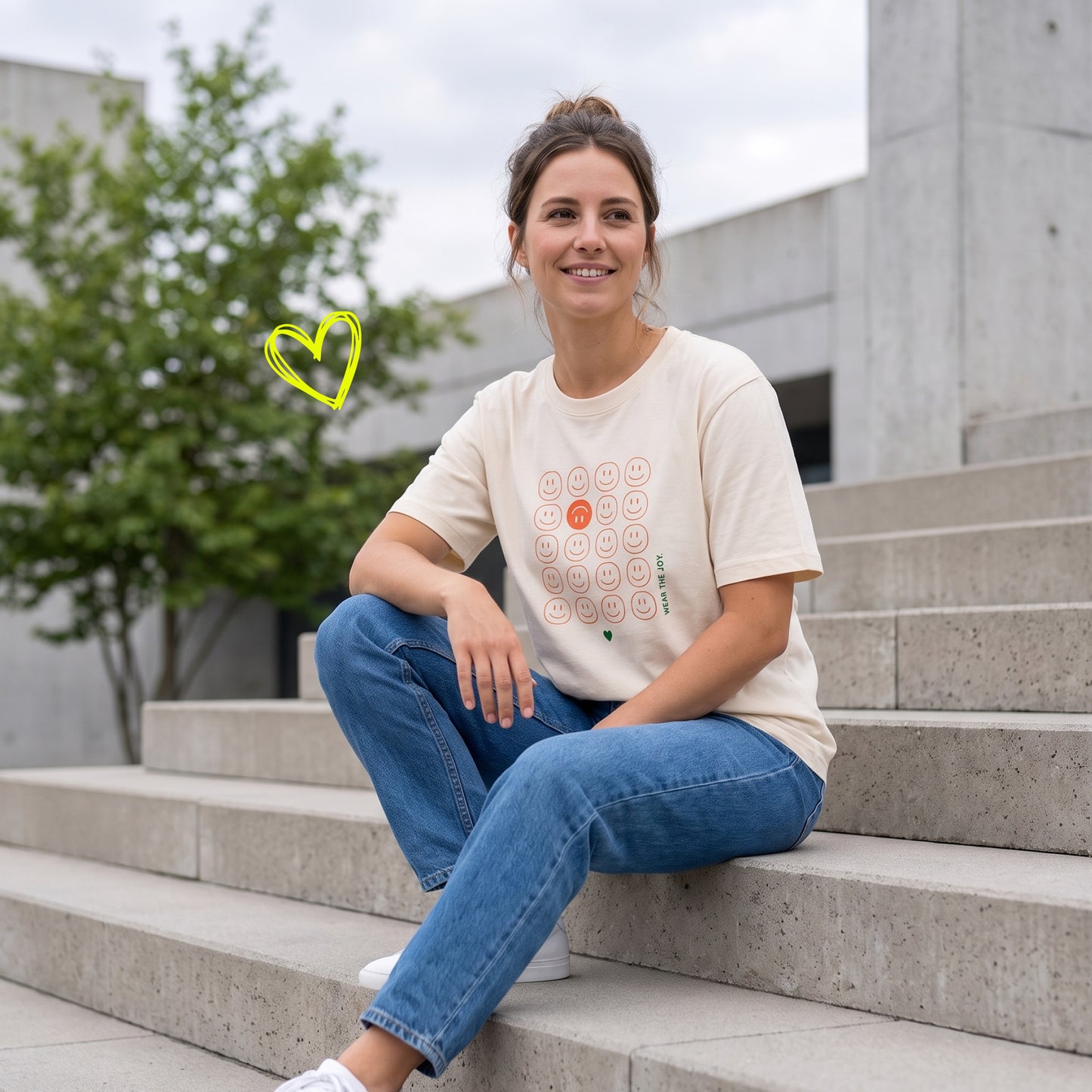 Unisex Relaxed T-Shirt Sunny Side Frontprint