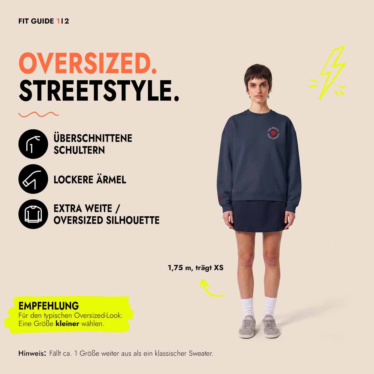 Unisex Oversized Sweatshirt Ciao Ragazzi Stick