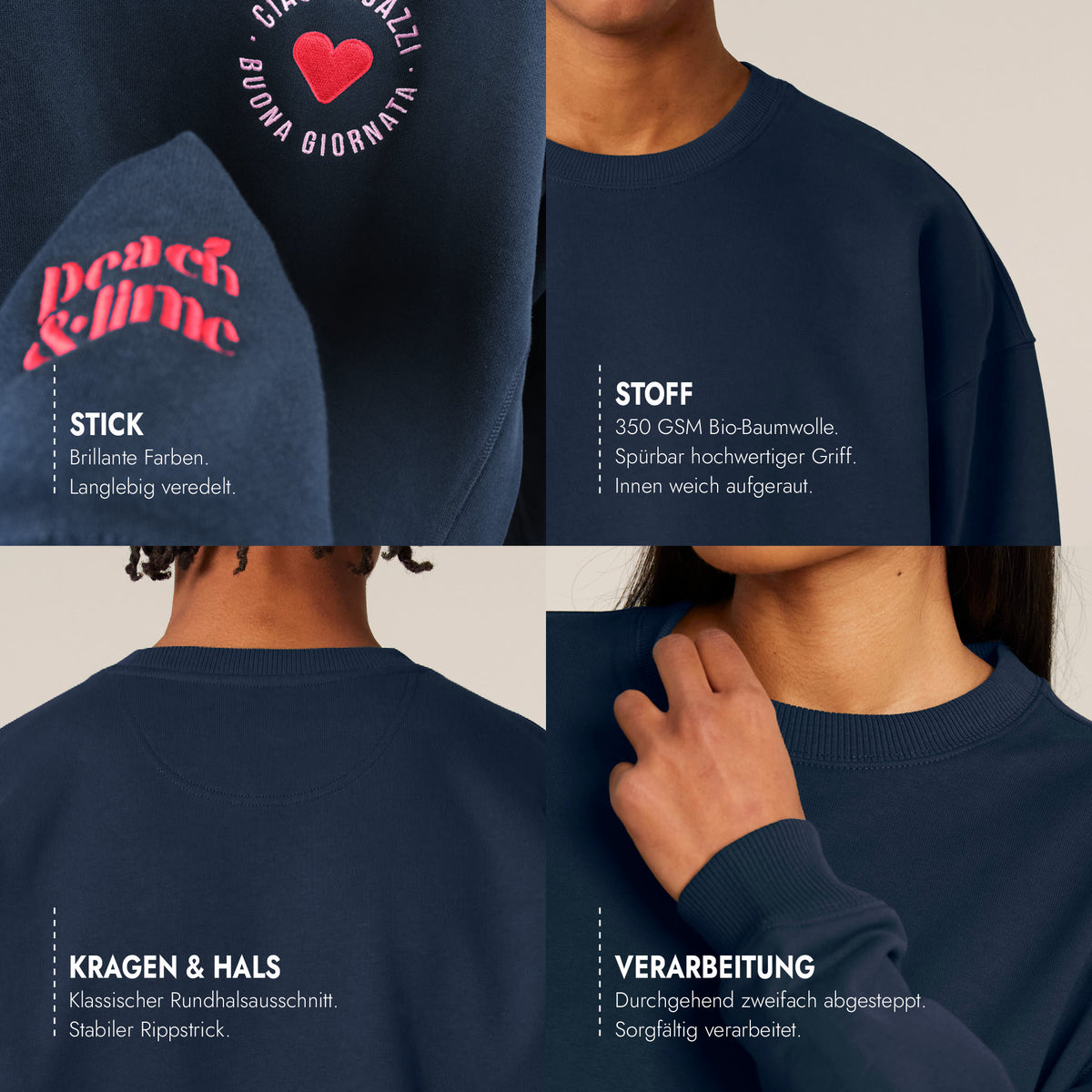 Unisex Oversized Sweatshirt Ciao Ragazzi Stick