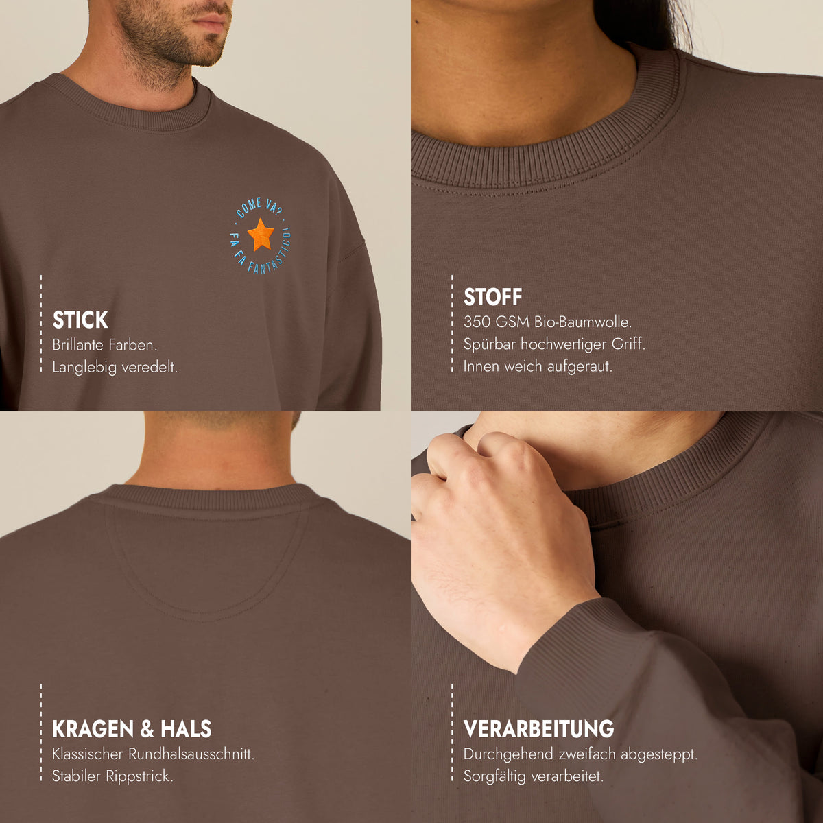 Unisex Oversized Sweatshirt Come Va Stick