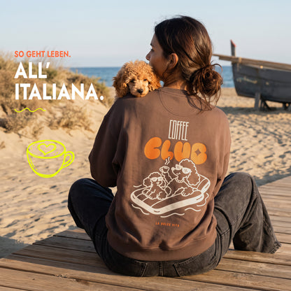 Unisex Oversized Sweatshirt La Dolce Vita Rückenprint & Stick
