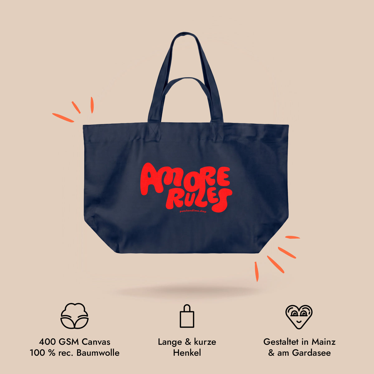 Shopping Bag Amore Rules Print