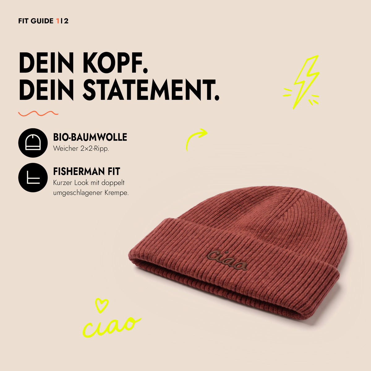 Fisherman Beanie Ciao Stick