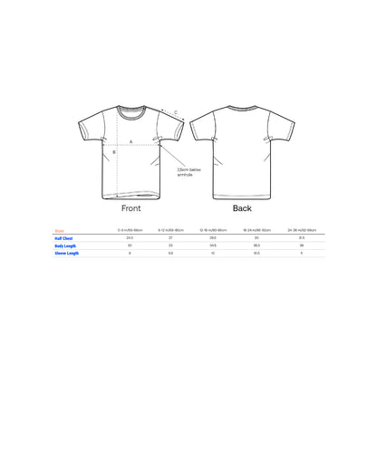 Baby T-Shirt Frontprint Peach Patrol