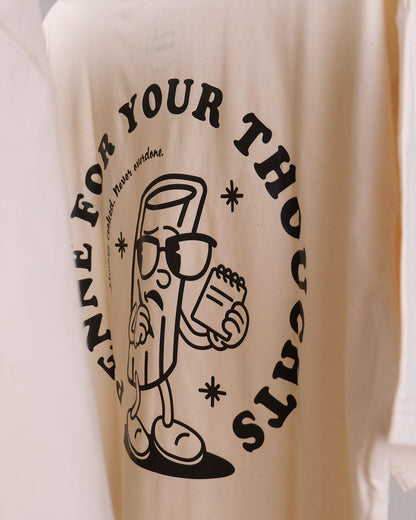 Unisex T-Shirt Penne for Your Thoughts Embroidery & Print