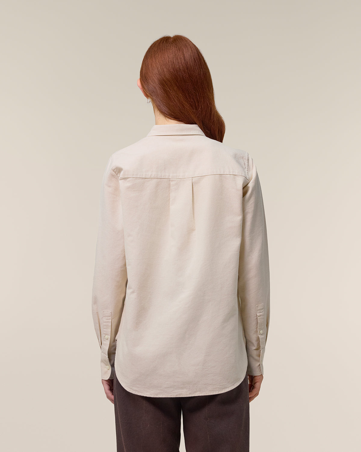 Women Oxford Shirt Teddy Embroidery