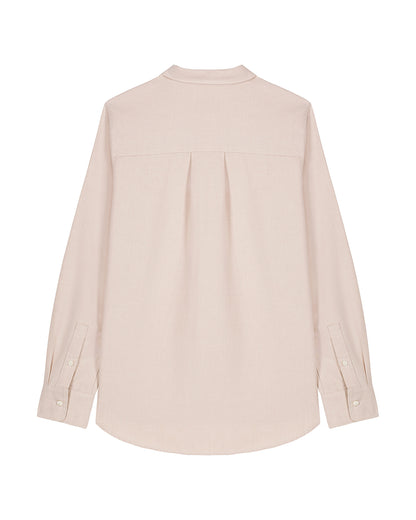 Women Oxford Shirt Teddy Embroidery