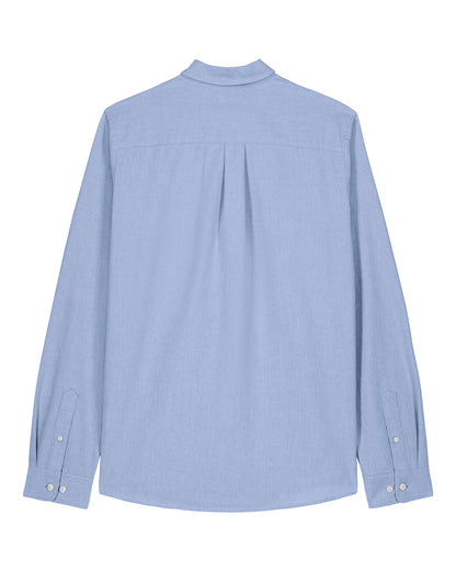 Men Oxford Shirt Smiley Embroidery