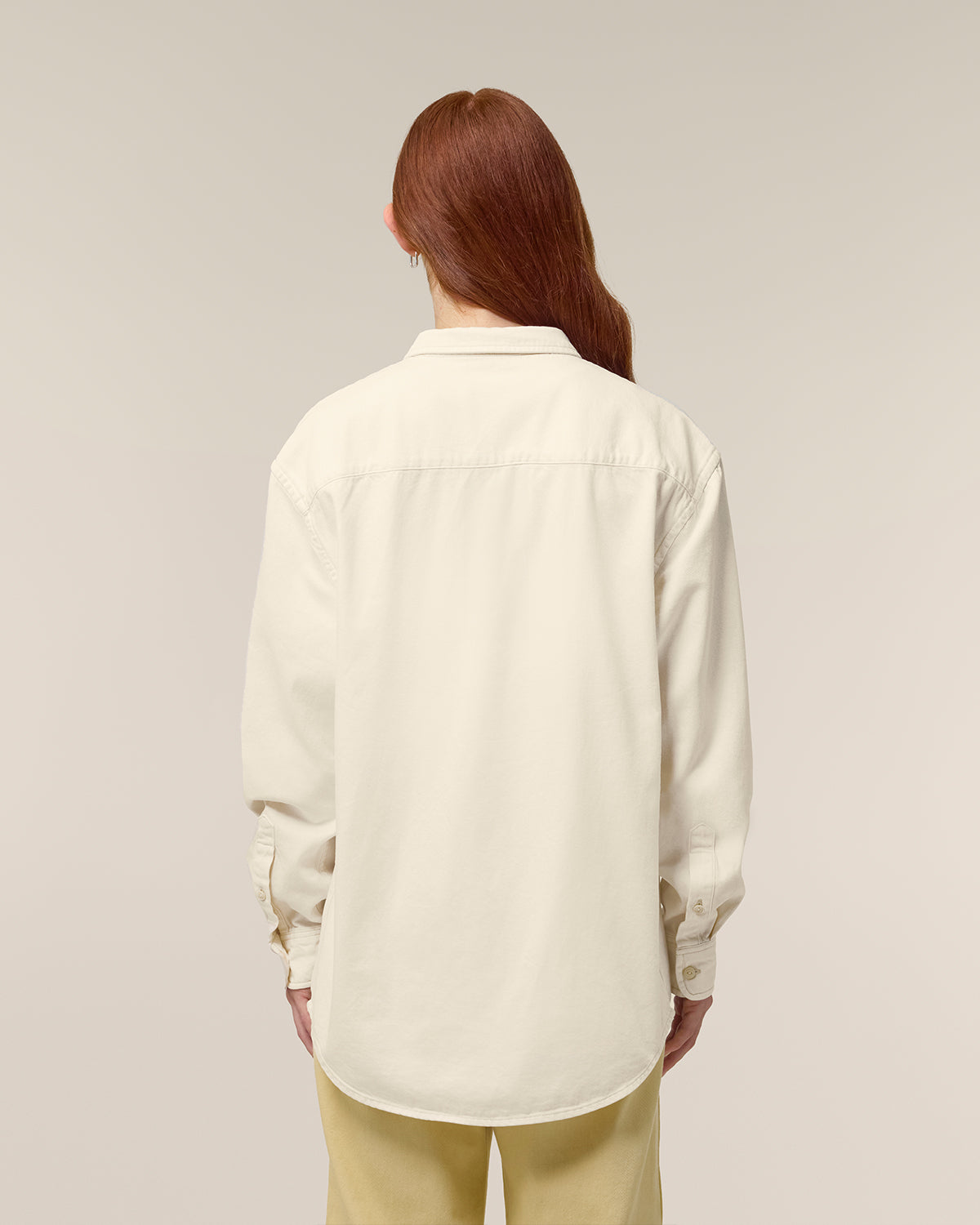 Unisex Worker Shirt Heart Embroidery