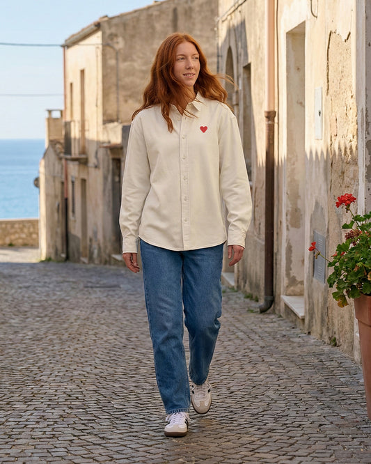 Unisex Worker Hemd Heart Stick