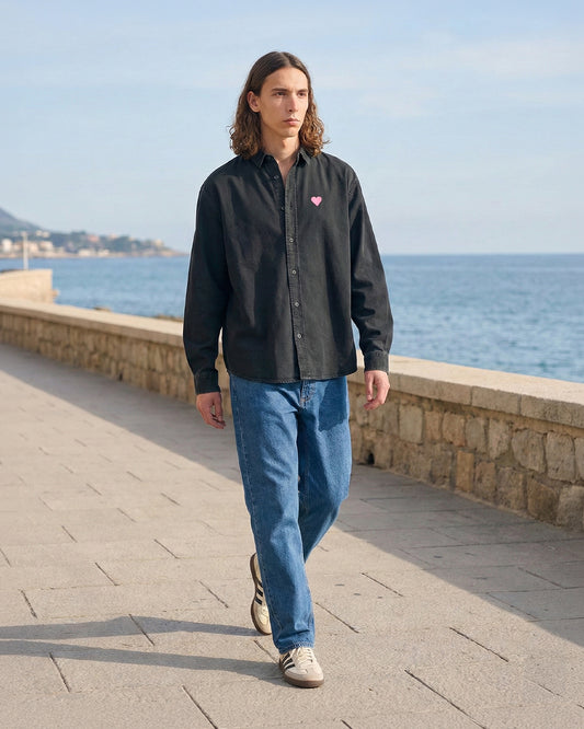 Unisex Worker Hemd Heart Stick