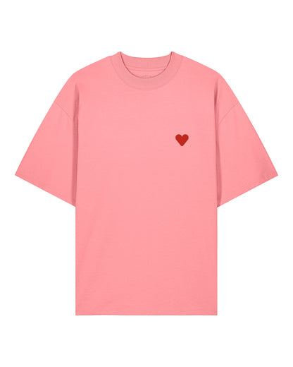 Unisex T-Shirt Heart Embroidery