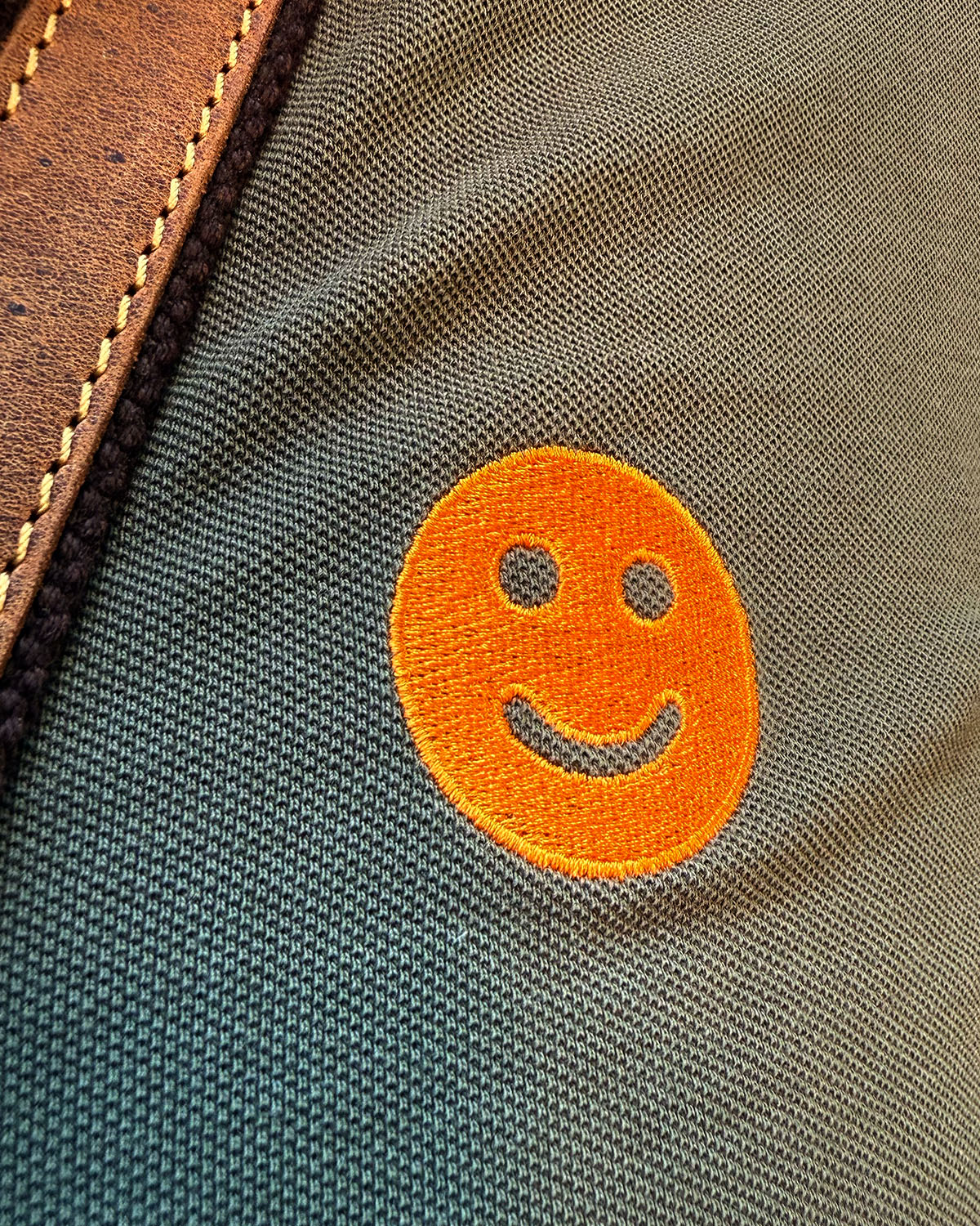 Unisex Shortsleeve Polo Smiley Embroidery