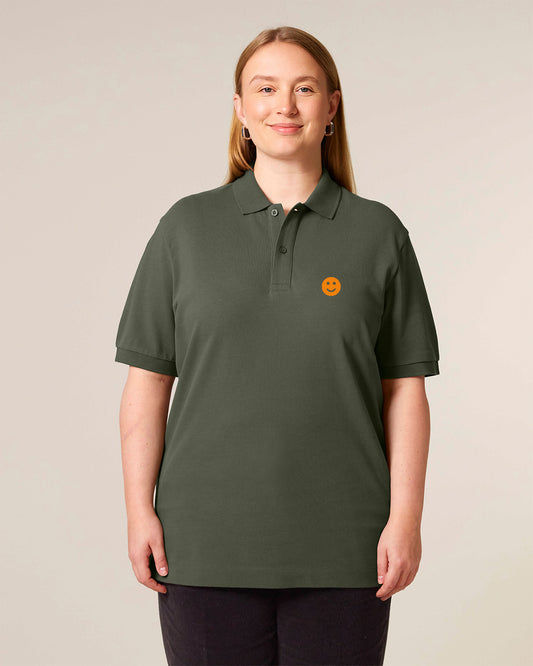 Unisex Shortsleeve Polo Smiley Embroidery