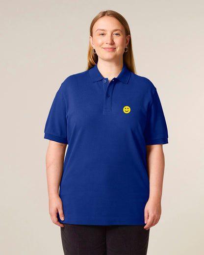 Unisex Shortsleeve Polo Smiley Embroidery