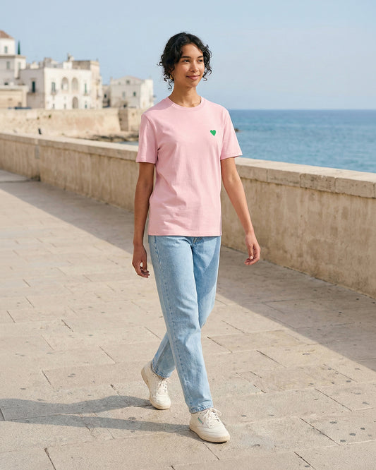 Unisex T-Shirt Green Heart Stick