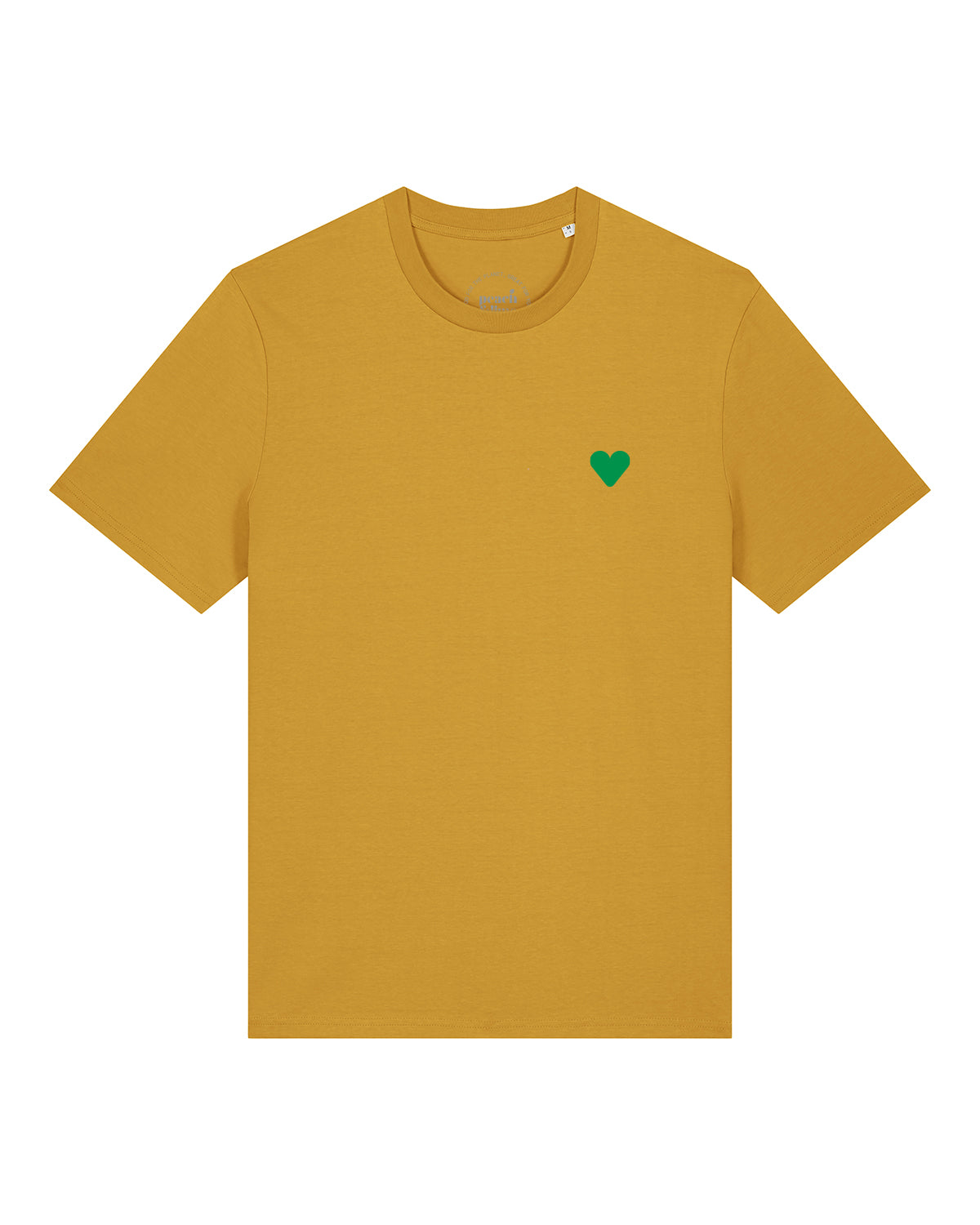 Unisex T-Shirt Green Heart Embroidery