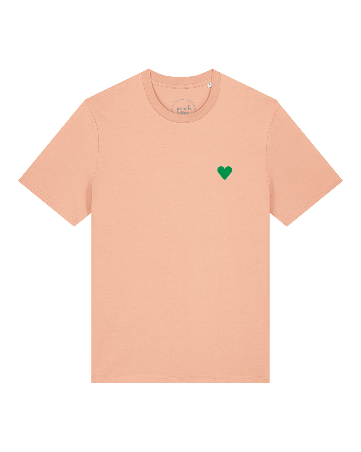 Unisex T-Shirt Green Heart Embroidery