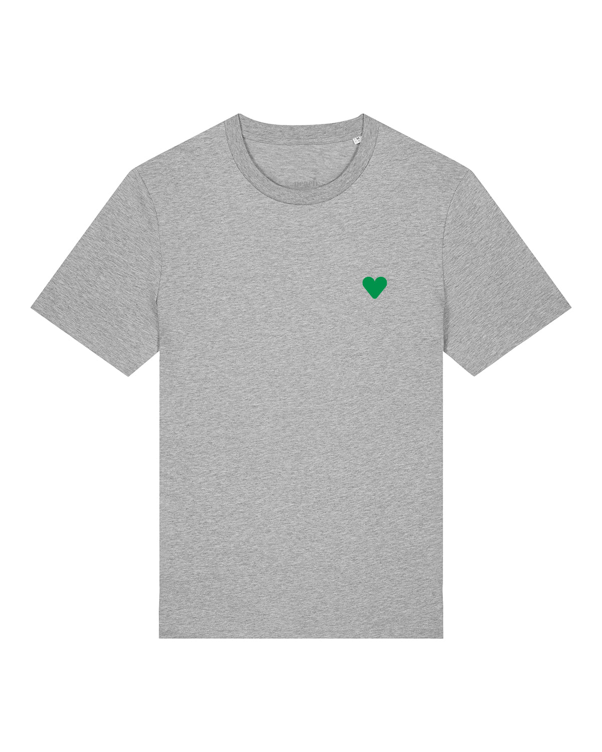 Unisex T-Shirt Green Heart Embroidery