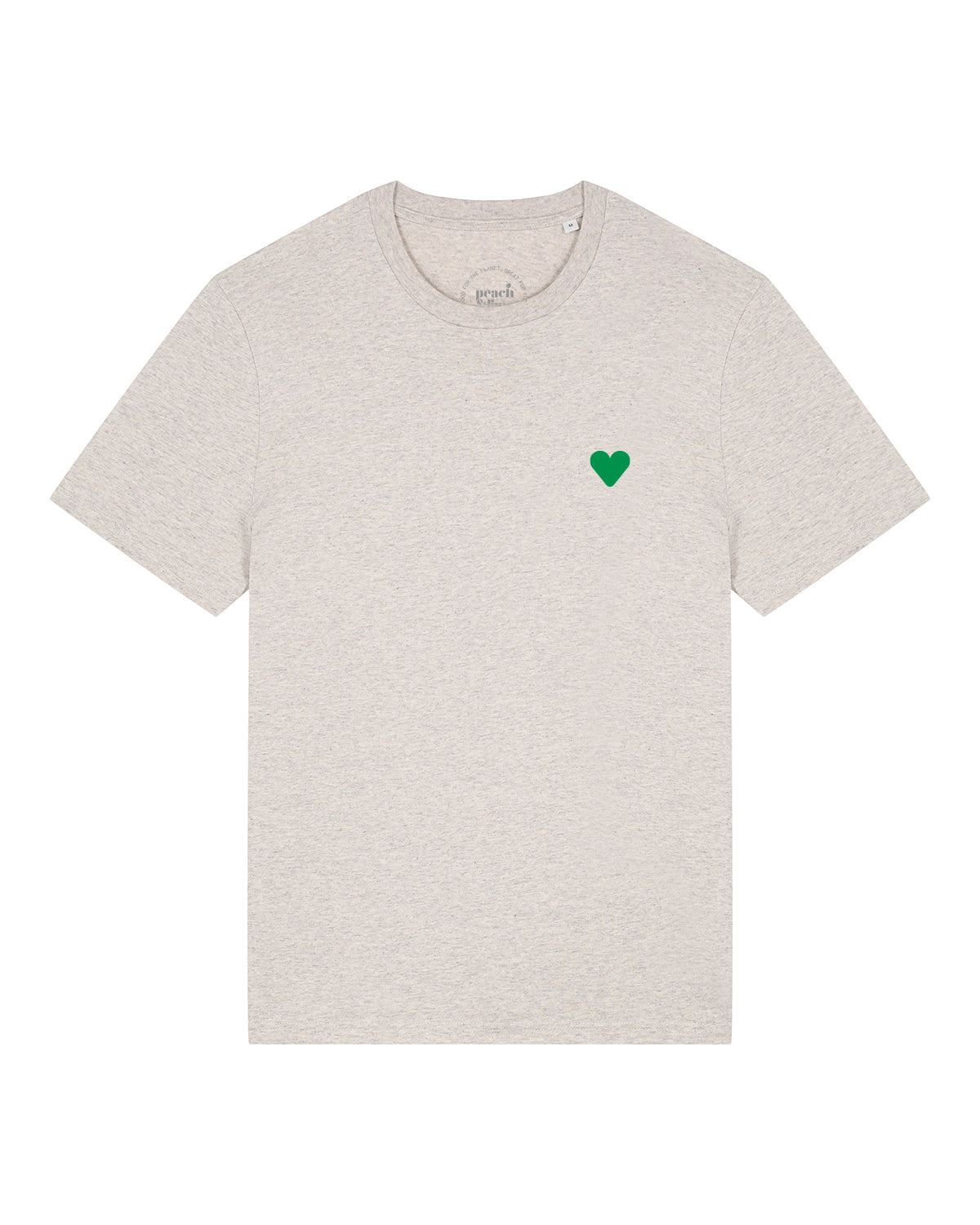 Unisex T-Shirt Green Heart Embroidery