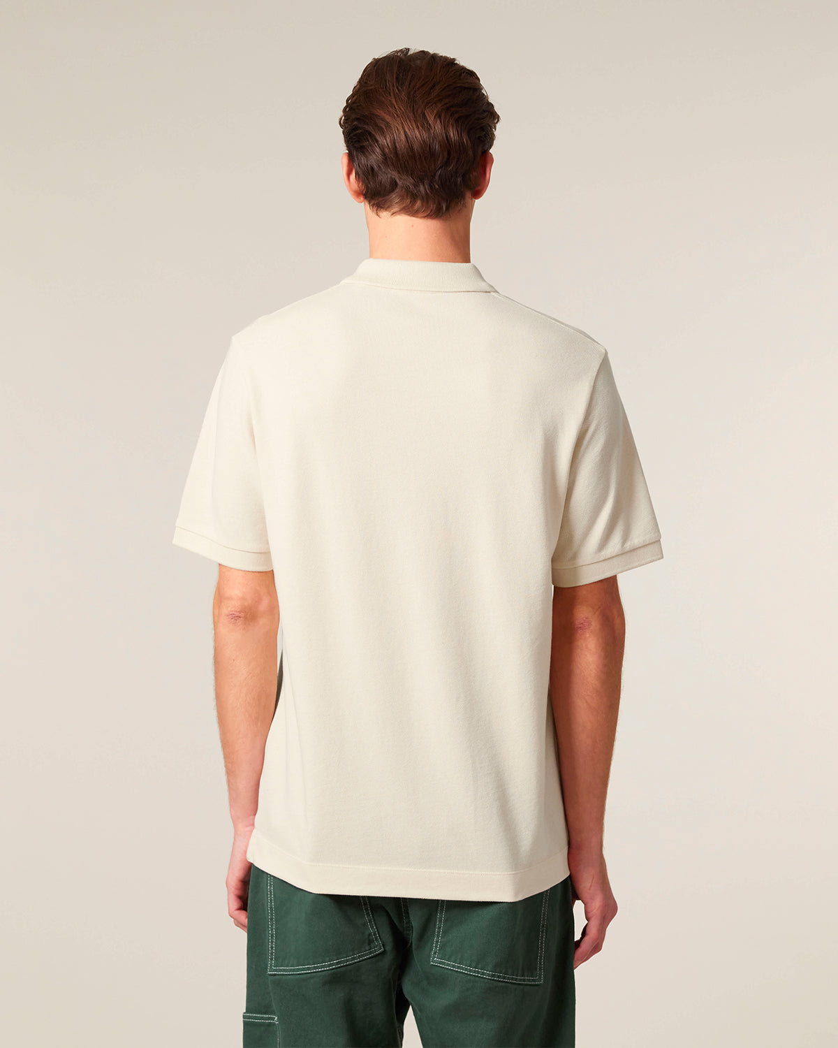 Unisex Shortsleeve Polo Green Heart Embroidery