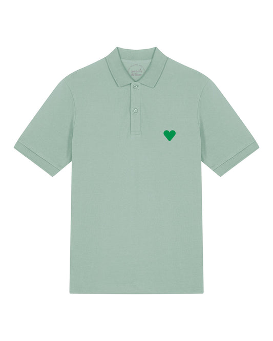 Short-Sleeve Polo Shirt Green Heart