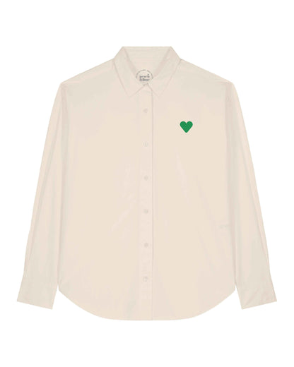Men Shirt Green Heart