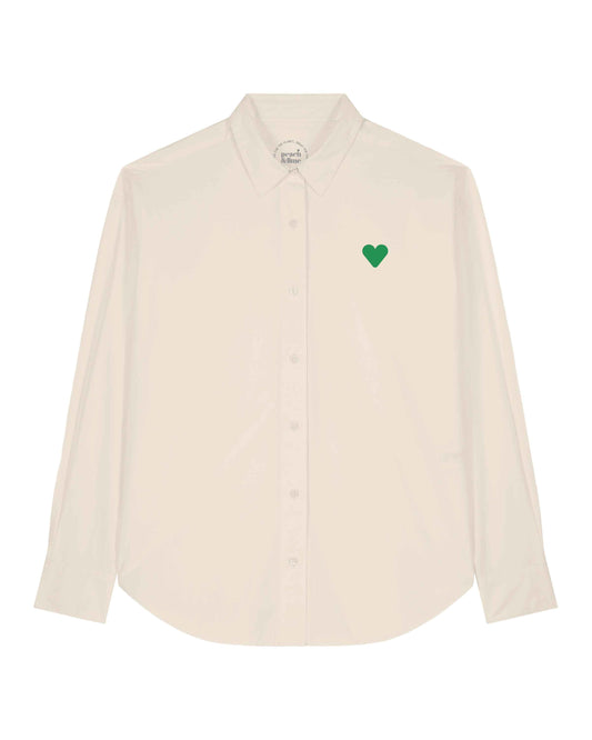 Men Shirt Green Heart