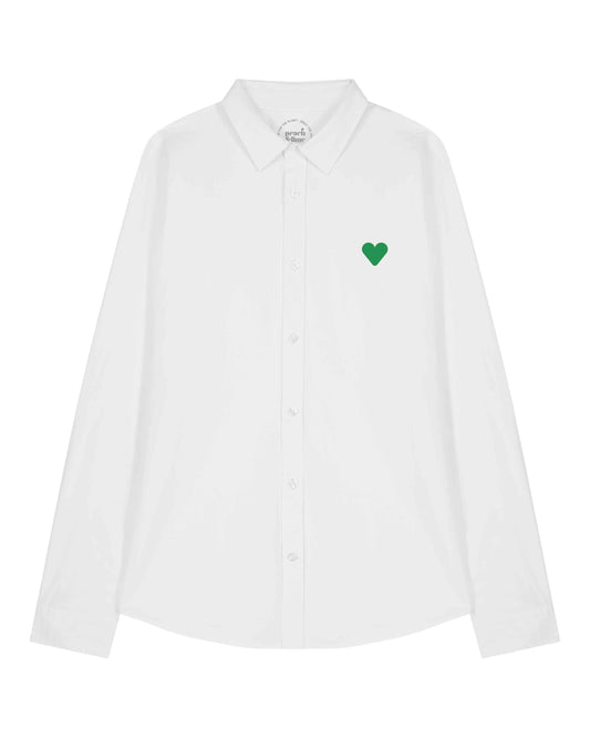 Woman Shirt Green Heart
