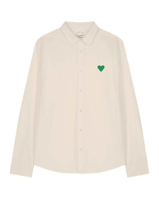 Woman Shirt Green Heart
